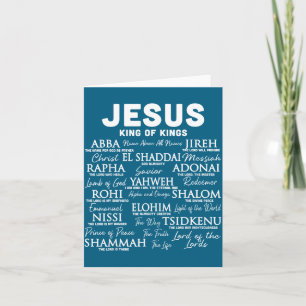 Jesus King Names God Hebrew Bible Verse Card