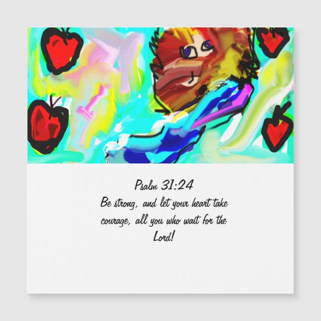 Jesus king of heart car magnet (Front)