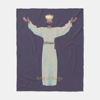 Jesus "King of Kings" Blanket, Christian Gifts Fleece Blanket