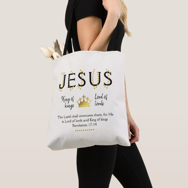 JESUS King of kings Christian Tote Bag (Close Up)