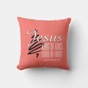 JESUS KING OF KINGS Christmas Christian Coral Cushion