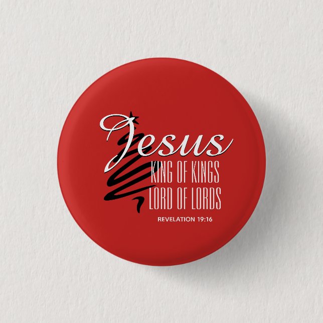 JESUS KING OF KINGS Christmas Christian Scripture 3 Cm Round Badge (Front)