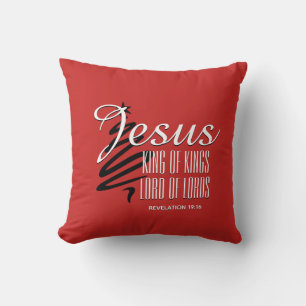JESUS KING OF KINGS Christmas Christian Scripture Cushion