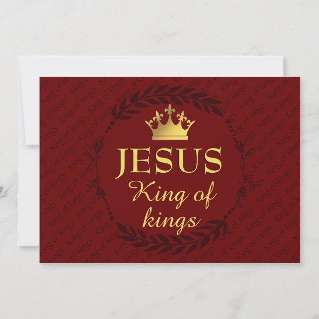JESUS KING OF KINGS | Christmas Crown BURGUNDY (Front)
