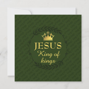 JESUS KING OF KINGS   Christmas Crown GREEN