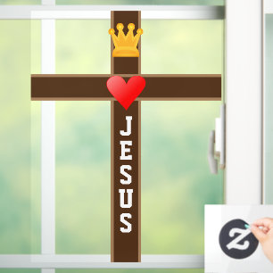 Jesus King of Love Window Cling