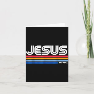 Jesus King Retro Vintage Design  Card