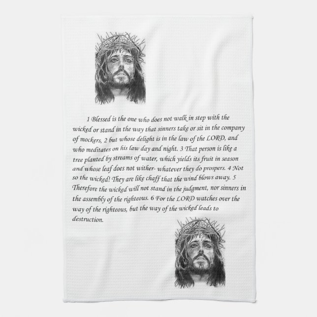 Jesus kitchen hand towel (Vertical)