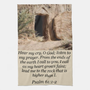 Jesus kitchen hand towel Psalm 61:1-2