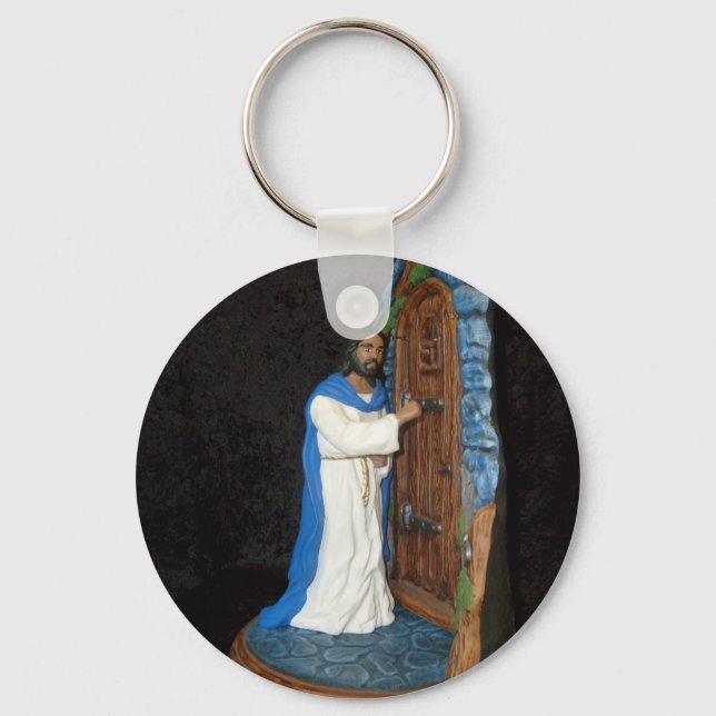 Jesus Knocking At The Door Key Ring (Front)