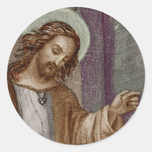Jesus Knocking on Door Classic Round Sticker