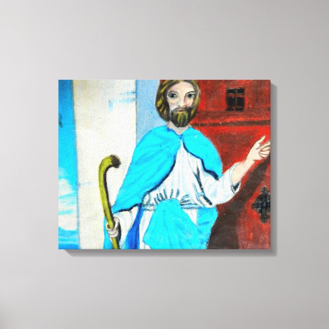 JESUS KNOCKS canvas Print (Front)