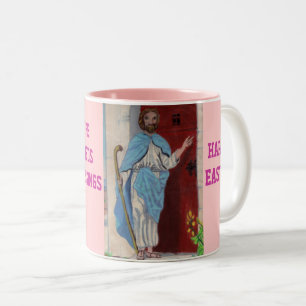 JESUS KNOCKS EASTER mug