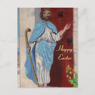 JESUS KNOCKS EASTER POSTCARD