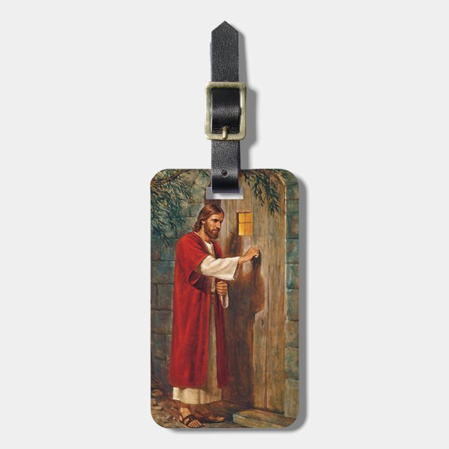 Jesus knocks On The Door Luggage Tag (Front Vertical)
