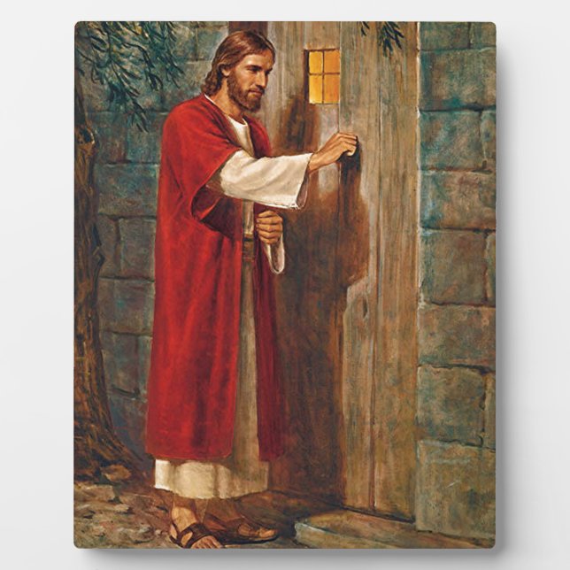 Jesus knocks On The Door Plaque (Front)
