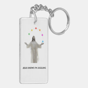 Jesus Knows I'm Juggling Key Ring