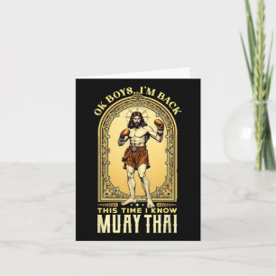 Jesus Knows Muay Thai Boxing Kickboxing Mma  Card