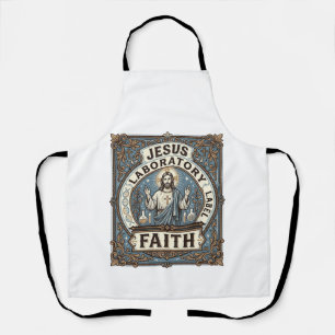 Jesus Laboratory Label Faith Jesus Laboratory Chri Apron