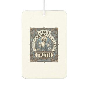 Jesus Laboratory Label Faith Jesus Laboratory Chri Car Air Freshener