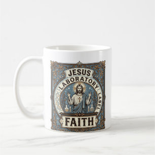 Jesus Laboratory Label Faith Jesus Laboratory Chri Coffee Mug