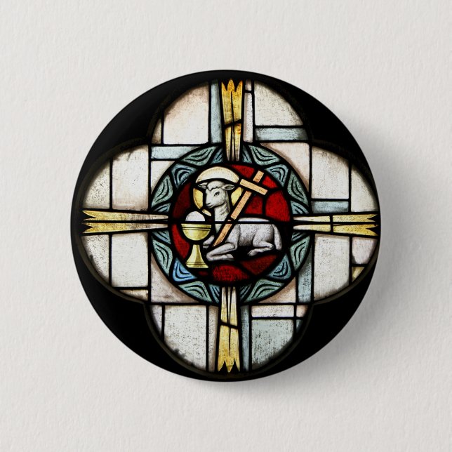 Jesus Lamb of God 6 Cm Round Badge (Front)