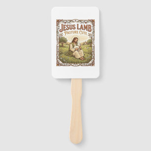 Jesus Lamb Pasture Cute Jesus Lamb Pasture Cute Ch Hand Fan
