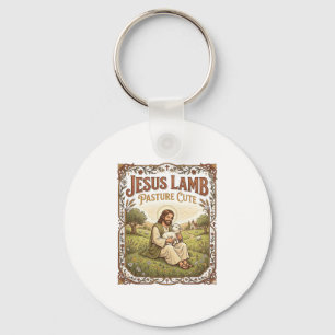 Jesus Lamb Pasture Cute Jesus Lamb Pasture Cute Ch Key Ring