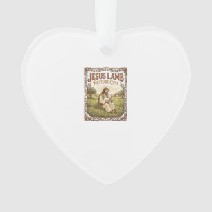 Jesus Lamb Pasture Cute Jesus Lamb Pasture Cute Ch Ornament