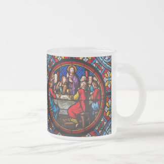 Jesus last meal with his disciples frosted glass coffee mug