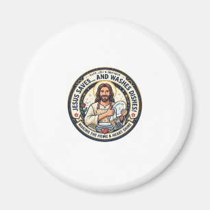 Jesus Laundry Chores Humour Shirt Christian Graphi Magnet