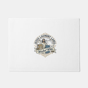 Jesus Laundry Label Washed White Jesus Laundry Was Doormat