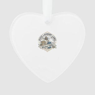 Jesus Laundry Label Washed White Jesus Laundry Was Ornament