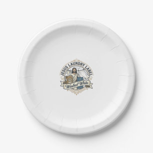 Jesus Laundry Label Washed White Jesus Laundry Was Paper Plate