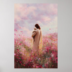 Jesus Leaves the 99 The Good Shepherd Lost Sheep Poster