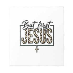 Jesus Leopard Print Christian Vintage Engraving Sh Notepad