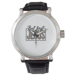 Jesus Leopard Print Christian Vintage Engraving Sh Watch