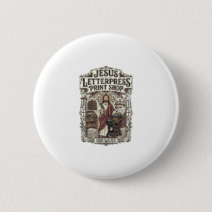 Jesus Letterpress Print Shop Jesus Letterpress Pri 6 Cm Round Badge
