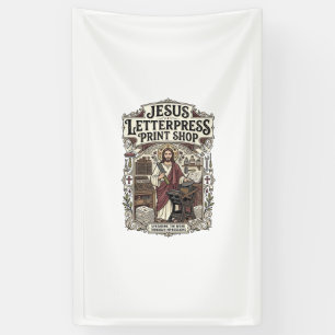 Jesus Letterpress Print Shop Jesus Letterpress Pri Banner