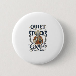 Jesus Librarian Graphic Tee Christian Art_1 6 Cm Round Badge