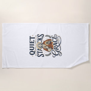 Jesus Librarian Graphic Tee Christian Art_1 Beach Towel