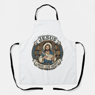 Jesus Library Card Archive Jesus Library Card Arch Apron