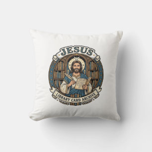 Jesus Library Card Archive Jesus Library Card Arch Cushion