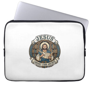 Jesus Library Card Archive Jesus Library Card Arch Laptop Sleeve