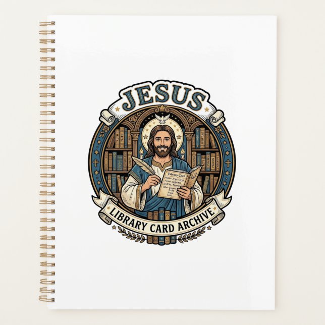 Jesus Library Card Archive Jesus Library Card Arch Planner (Front)