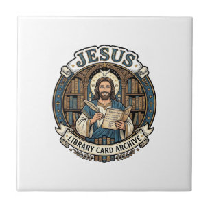 Jesus Library Card Archive Jesus Library Card Arch Tile