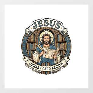 Jesus Library Card Archive Jesus Library Card Arch Window Cling