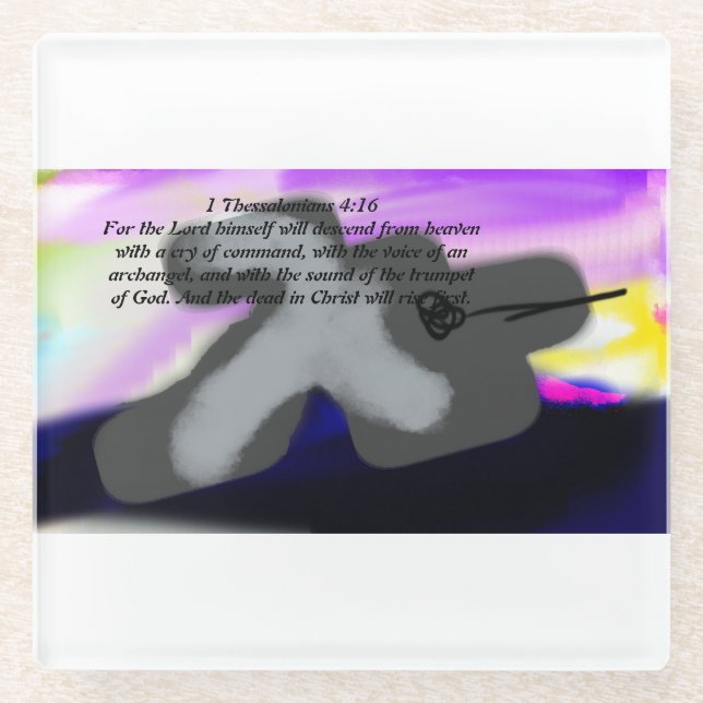Jesus life  glass coaster (Front)