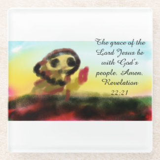 jesus life glass coaster