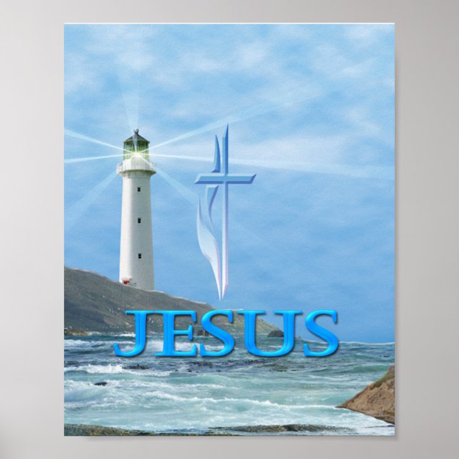 Jesus Light house art Poster (Front)
